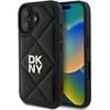 Apple iPhone 16 DKNY Quilted Stack Logo (DKHCP16SPQDSLK) dėklas telefonui juodos spalvos