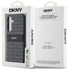 DKNY DKHCS24MPRTHSLK S24+ S926 juodos spalvos kietas dėklas Leather Mono Stripe & Metal Logo