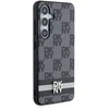 Samsung Galaxy S24 DKNY Odinis Dėklas Checkered Mono Pattern & Printed Stripes (DKHCS24SPCPTSSK) juodos spalvos