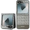 DKNY PU Leather Repeat Pattern Bottom Stripe Samsung Galaxy Z Flip6 dėklas telefonui rudos spalvos