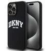 Apple iPhone 13 Pro Max DKNY dėklas Liquid Silicone Baltas Printed Logo MagSafe (DKHMP13XSNYACH) juodos spalvos
