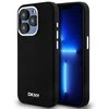 Apple iPhone 15 Pro DKNY dėklas Liquid Silicone Small Metal Logo MagSafe (DKHMP15LSMCHLK) juodos spalvos