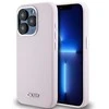 Apple iPhone 15 Pro DKNY dėklas Liquid Silicone Small Metal Logo MagSafe (DKHMP15LSMCHLP) rožinės spalvos