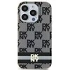 Apple iPhone 15 Plus / 14 Plus DKNY dėklas IML Checkered Mono Pattern &amp; Printed Stripes MagSafe (DKHMP15MHCPTSK) juodos spalvos