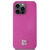Apple iPhone 13 / 14 / 15 DKNY odinis dėklas Pattern Metal Logo MagSafe (DKHMP15SPSHRPSP) rožinės spalvos