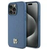 Apple iPhone 15 Pro Max DKNY odinis dėklas Monogram Pattern Metal Logo MagSafe (DKHMP15XPSHRPSB) mėlynos spalvos