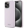 Apple iPhone 15 Pro Max DKNY dėklas Liquid Silicone Small Metal Logo MagSafe (DKHMP15XSMCHLP) rožinės spalvos