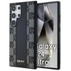 Samsung Galaxy S24 Ultra DKNY Hardcase Leather Checkered Mono Pattern MagSafe (DKHMS24LPCPVSLK) dėklas telefonui juodos spalvos