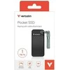 Kietasis diskas Verbatim diskas SSD 1TB - raktų pakabukas su laidu USB 3.2 gen.2 juodos ir pilkos spalvos 32190