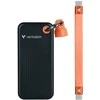 Kietasis diskas Verbatim diskas SSD 2TB - raktų pakabukas su laidu USB 3.2 gen.2 juodos ir oranžinės spalvos 32197