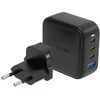 ENERGEA Laidinis įkroviklis 1xUSB+3xUSB-CPD-PPS-QC 3.0 100W 3C1A juodos spalvos US+EU Travelite GAN100
