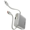 Energea PowerBank 3in1 Bazic Fusion Mini 10000mAh kabelis USB-C/Lightning pilkos spalvos