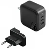 ENERGEA laidinis įkroviklis 1xUSB+2xUSB-CPD-PPS-QC 3.0 66W 2C1A juodos spalvos US+EU Travelite GAN66