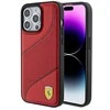 Ferrari Perforated Waves Metal Logo - dėklas skirtas Apple iPhone 15 Pro Raudona