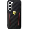 „Ferrari FEHCS23SNPYK S23 S911“ juodas kietas dėklas su anglies pluošto kontrastingais kraštais