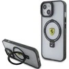Ferrari FEHMP15MUSCAK Apple iPhone 15 Plus /14 Plus 6.7″ juodos spalvos kietas dėklas Ring Stand 2023 Collection