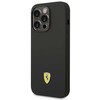 Dėklas Ferrari FESSIHMP14XBK iPhone 14 Pro Max 6.7" juoda/juodas hardcase Silicone Metal Logo Magsafe