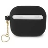 Guess dėklas Airpods 3 GUA3LSCHSK juodam silikoniniam širdies žavesiui