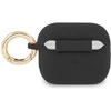 Guess Apsauginis dėklas GUA3SSSK silikoninis Vintage Script, skirtas AirPods 3 juodas