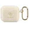 Guess apsauginis dėklas GUA3UCG4GD Glitter Collection, skirtas AirPods 3 smėlio spalvos
