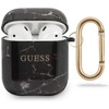 Guess GUACA2TPUMABK AirPods 1/2 cover juoda/juodas Marble Collection