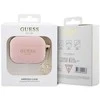 Guess GUAP2LECG4P AirPods Pro 2 (2022/2023) dėklas rožinės spalvos Liquid Silicone Glitter Triangle Charm