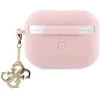 Apple AirPods Pro 2 Guess Cover Liquid silikoninis Glitter Triangle Charm (GUAP2LECG4P) ausinių dėklas rožinės spalvos