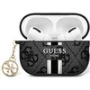 Guess GUAP2P4RPSK AirPods Pro 2 (2022/2023) dėklas juodos spalvos 4G Printed Stripes Charm