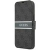 Dėklas Guess GUBKP13L4GDGR iPhone 13 Pro / 13 6.1" pilkas/pilkas book 4G Stripe