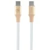 Guess Ebossed Logo USB-C / USB-C 1,5 m greito įkrovimo laidas – auksinis