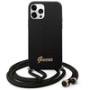 Dėklas Guess GUHCP12MLSCLMGBK iPhone12/12 Pro 6,1" juoda/juodas hardcase Metal Logo Cord