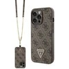 Guess GUHCP13LP4TDSCPW Apple iPhone 13 Pro / 13 6.1″ rudos spalvos kietas dėklas Crossbody 4G Metal Logo