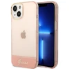 Guess GUHCP14MHGCOP iPhone 14 Plus 6,7 colių eilinis/rožinis kietas dėklas, permatomas