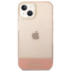 Guess GUHCP14MHGCOP iPhone 14 Plus 6,7 colių eilinis/rožinis kietas dėklas, permatomas