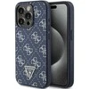 Guess GUHCP15LPG4GPB Apple iPhone 15 Pro 6.1″ mėlynas kietas dėklas 4G Triangle Metal Logo