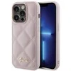 Dėklas GUESS GUHCP15LPSQSQSP IPHONE 15 PRO 6.1 "Rožinis/Rožinis HARDCASE QUILTED METAL LOGO
