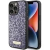 Guess Rhinestone Metal Logo dėklas, skirtas iPhone 15 Pro Max - rožinis