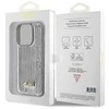 Apple iPhone 15 Pro Max Guess dėklas Sequin Script Metal (GUHCP15XPSFDGSS) sidabrinės spalvos