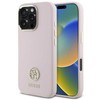 Guess GUHCP16LM4DGPP Apple iPhone 16 Pro 6.3" dėklas telefonui rožinės spalvos Silikoninis Logo Strass 4G
