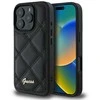 Guess Quilted Metal Logo Apple iPhone 16 Pro - dėklas telefonui juodos spalvos