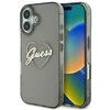 Guess IML Heart Apple iPhone 16 - dėklas telefonui juodos spalvos