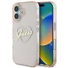 Guess IML Heart Apple iPhone 16 - dėklas telefonui rožinės spalvos