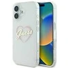 Guess IML Heart Apple iPhone 16 - dėklas telefonui skaidrus
