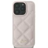 Guess Quilted Metal Logo Apple iPhone 16 - dėklas telefonui rožinės spalvos