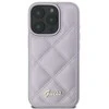 Guess Quilted Metal Logo Apple iPhone 16 - light dėklas telefonui violetinės spalvos