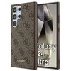 Samsung Galaxy S24 Ultra Guess dėklas 4G Metal Gold Logo (GUHCS24LG4GFBR) rudos spalvos