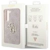 Guess PU 4G Metal Logo dėklas skirtas Samsung Galaxy S24 rožinės spalvos