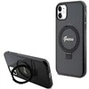 Dėklas GUESS GUHMN61HRSGSK IPHONE 11 / XR 6.1 "Juodas / Juodas HARDCASE RING STAND SCRIPT GLITTER MAGSAFE
