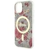 Dėklas GUESS GUHMP14MHCFWSA IPHONE 14 PLUS / 15 PLUS 6.7 "Žalias / KHAKI HARDCASE FLOWER MAGSAFE