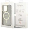 Apple iPhone 14 Pro Max Guess dėklas Glitter Gold MagSafe (GUHMP14XHCMCGK) juodos spalvos